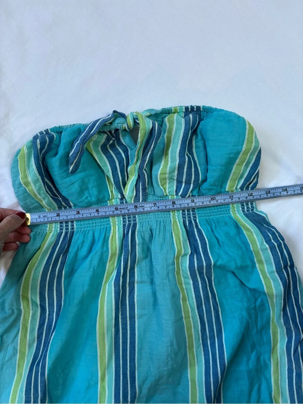 2000s Old Navy Turquoise Striped Dress
